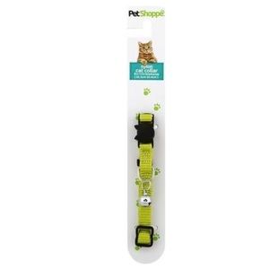 🆕 Yellow/Green Nylon Breakaway Cat Collar with Bell 3/8" x 8-12"